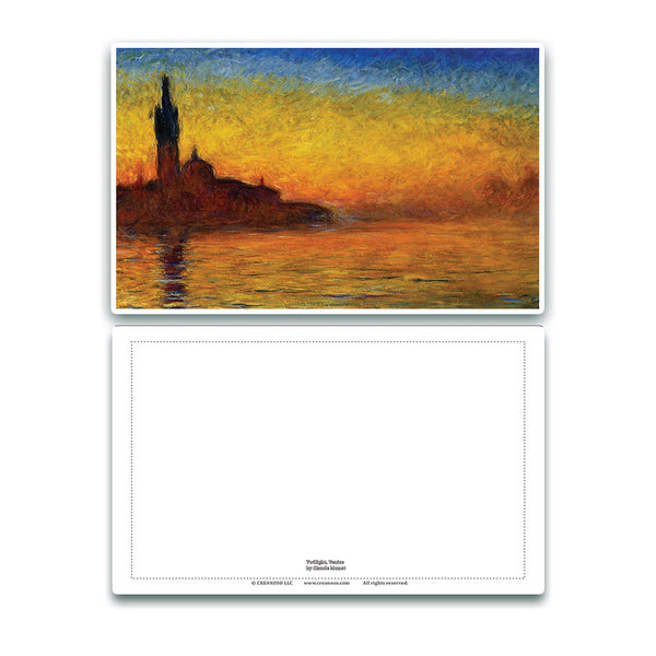 Claude Monet Famous Paintings Postcards - Assorted Card Stock Bulk Set