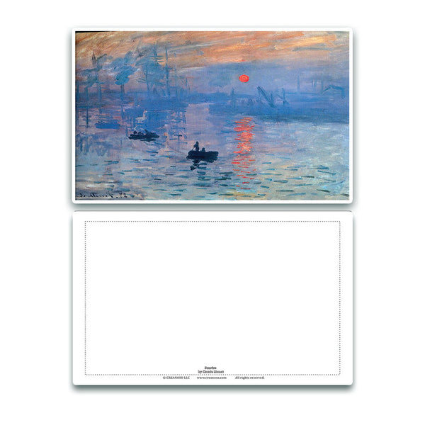 Claude Monet Famous Paintings Postcards - Assorted Card Stock Bulk Set