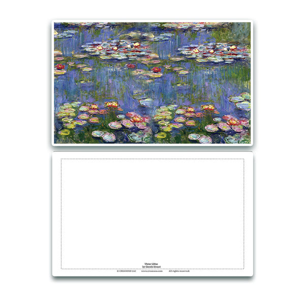 Claude Monet Famous Paintings Postcards - Assorted Card Stock Bulk Set