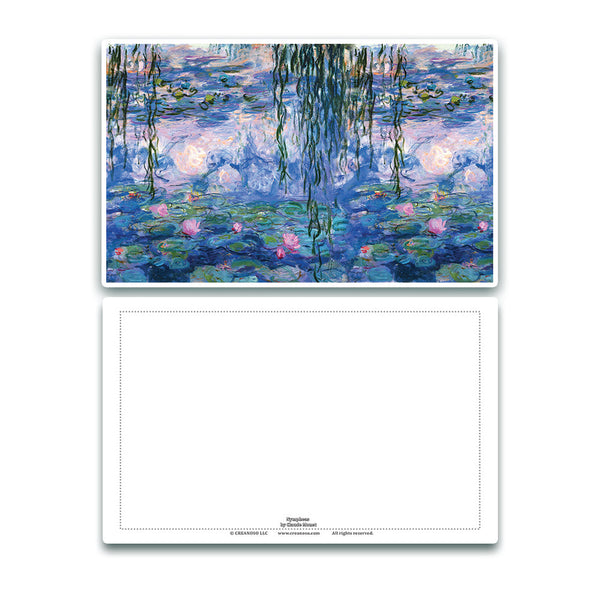 Claude Monet Famous Paintings Postcards - Assorted Card Stock Bulk Set