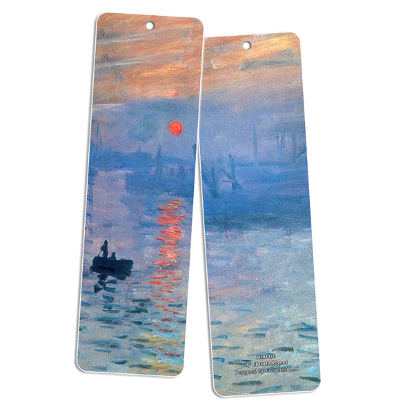 Creanoso Inspirational Claude Monet Bookmark Cards (30-Pack) ÃƒÂ¢Ã¢â€šÂ¬Ã¢â‚¬Å“ Famous Money Art Piece Bookmarkers