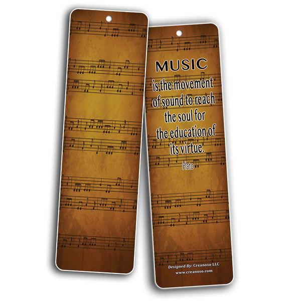 Creanoso Inspirational Music Bookmarker Cards (60-Pack) â€“ Premium Gift for Musicians, Men & Women, Adults, Teens â€“ Musical Rewards Gifts â€“ Bulk Pack Set â€“ DIY Kit