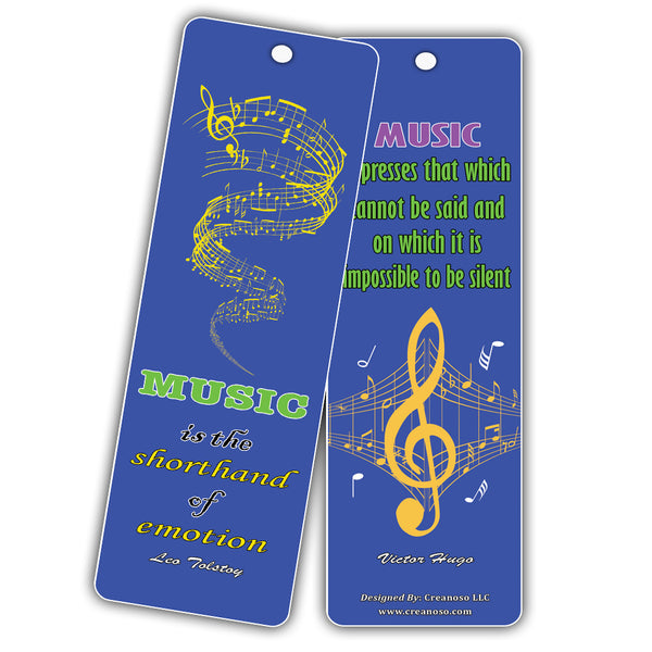 Creanoso Inspirational Music Quotes Bookmarks Series 2 (30-Pack) ÃƒÂ¢Ã¢â€šÂ¬Ã¢â‚¬Å“ Awesome Cool Musical Gifts for Musicians Guitarists Bassist Adult Men Women Teens ÃƒÂ¢Ã¢â€šÂ¬Ã¢â‚¬Å“ Premium Design Book Clippers ÃƒÂ¢Ã¢â€šÂ¬Ã¢â‚¬Å“ Concert Giveaways