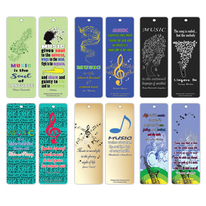 Creanoso Inspirational Quotes for Music Lovers Bookmarks Series 2 - Cool Gifts for Men Women Teens