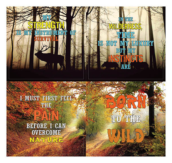 Creanoso Nature Survival Quote Stickers Ã¢â‚¬â€œ Inspirational Survival Sayings for Men & Women