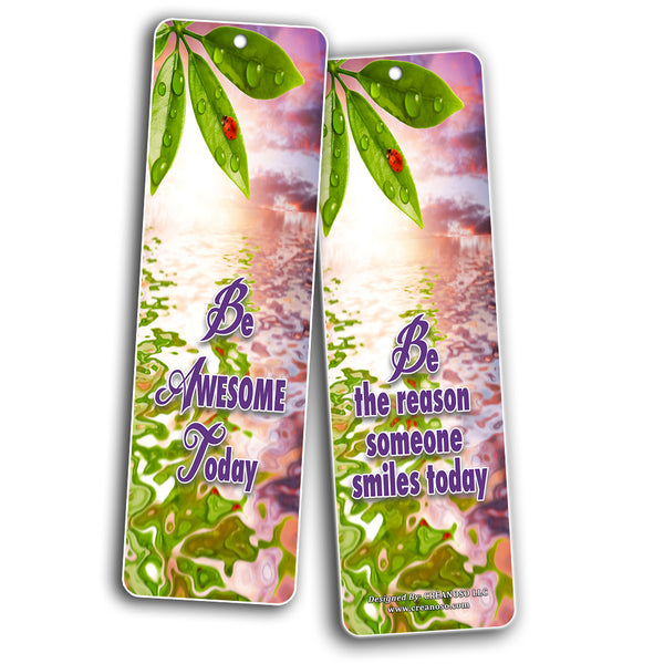 Creanoso Inspiring Positive Mindset Bookmark (30-Pack) ÃƒÂ¢Ã¢â€šÂ¬Ã¢â‚¬Å“ Stocking Stuffers Gift for Men & Women, Teens - Rewards Gifts ÃƒÂ¢Ã¢â€šÂ¬Ã¢â‚¬Å“ Awesome Bookmark Collection ÃƒÂ¢Ã¢â€šÂ¬Ã¢â‚¬Å“ Inspiring Quote Sayings for Friends - Bulk Pack