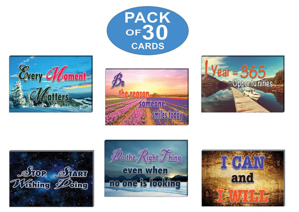 Creanoso Inspirational Sayings Positive Mindset Postcards Ã¢â‚¬â€œ Premium Gift Token Card Set