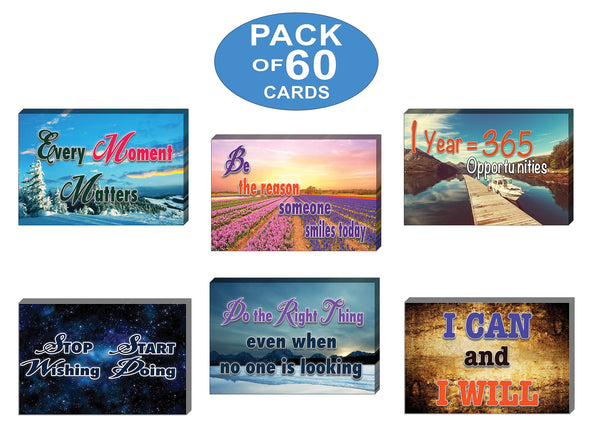 Creanoso Inspirational Sayings Positive Mindset Postcards Ã¢â‚¬â€œ Premium Gift Token Card Set