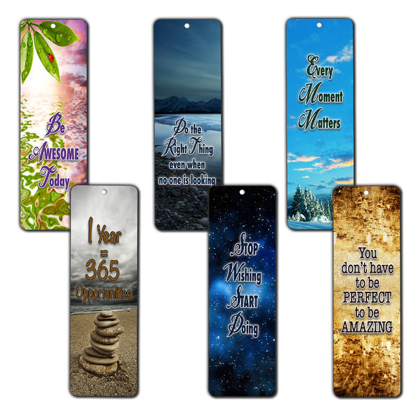 Creanoso Inspiring Positive Mindset Bookmark (30-Pack) ÃƒÂ¢Ã¢â€šÂ¬Ã¢â‚¬Å“ Stocking Stuffers Gift for Men & Women, Teens - Rewards Gifts ÃƒÂ¢Ã¢â€šÂ¬Ã¢â‚¬Å“ Awesome Bookmark Collection ÃƒÂ¢Ã¢â€šÂ¬Ã¢â‚¬Å“ Inspiring Quote Sayings for Friends - Bulk Pack