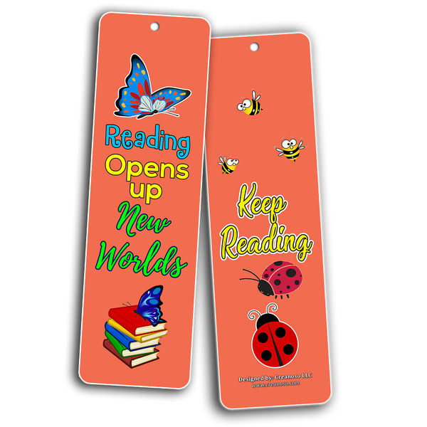 Creanoso Inspiring Reading Words Roarsome Bookmarkers (60-Pack) ÃƒÆ’Ã‚Â¢ÃƒÂ¢Ã¢â‚¬Å¡Ã‚Â¬ÃƒÂ¢Ã¢â€šÂ¬Ã…â€œ Assorted Bookmark Cards Bulk Set ÃƒÆ’Ã‚Â¢ÃƒÂ¢Ã¢â‚¬Å¡Ã‚Â¬ÃƒÂ¢Ã¢â€šÂ¬Ã…â€œ Animals Reading Design