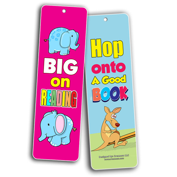 Creanoso Young Readers Animal Roarsome Reading Bookmarks for Kids ÃƒÂ¢Ã¢â€šÂ¬Ã¢â‚¬Å“ Reading Encouraging Words
