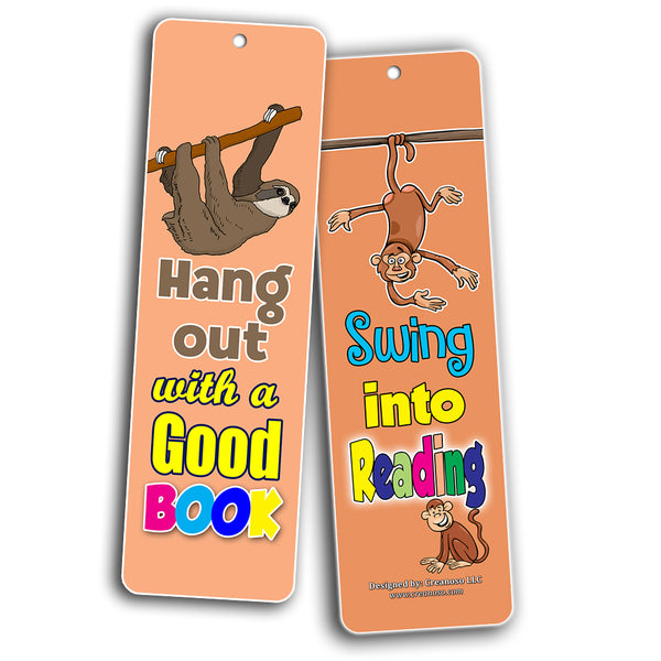 Creanoso Young Readers Animal Roarsome Reading Bookmarks for Kids ÃƒÂ¢Ã¢â€šÂ¬Ã¢â‚¬Å“ Reading Encouraging Words