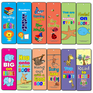 Creanoso Young Readers Animal Roarsome Reading Bookmarks for Kids ÃƒÂ¢Ã¢â€šÂ¬Ã¢â‚¬Å“ Reading Encouraging Words