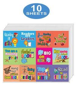 Creanoso Roarsome Reading Stickers for Kids (10-Sheet) Parent Teachers Rewards for Boys Girls