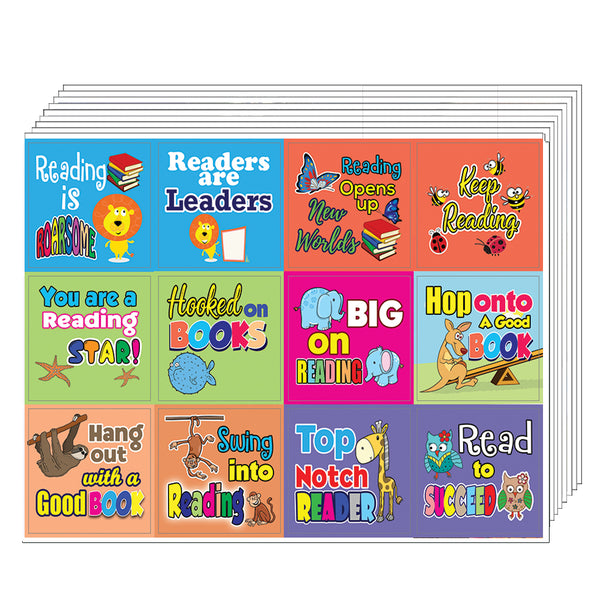 Creanoso Roarsome Reading Stickers for Kids (10-Sheet) Parent Teachers Rewards for Boys Girls
