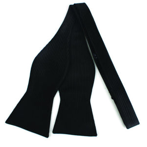 Creanoso Mens Self Tie Bow Tie - Solid Black