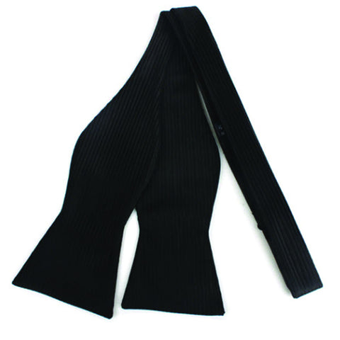 Creanoso Mens Self Tie Bow Tie - Solid Black