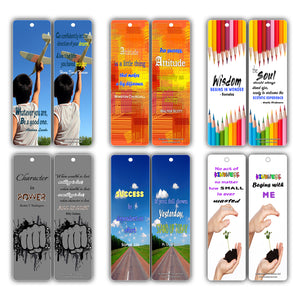 Smart Quotes about Wisdom Attitude Character Success Kindness Future Bookmarks (30-Pack) for Kids, Teens, Boys, Girls - Great Books Reading Rewards Incentives For Kids Boys Girls Classroom Supplies