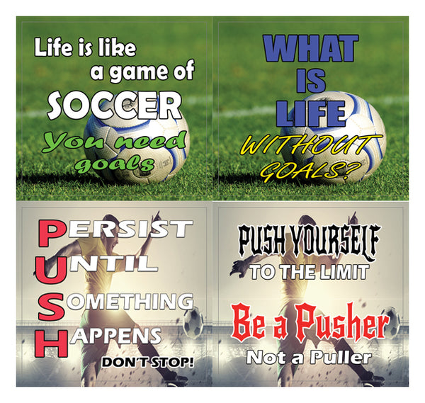 Creanoso Success Motivational (Soccer Theme) Stickers Ã¢â‚¬â€œ Wall Stickers Decal Art