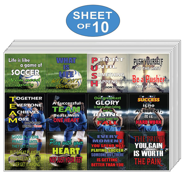 Creanoso Success Motivational (Soccer Theme) Stickers Ã¢â‚¬â€œ Wall Stickers Decal Art