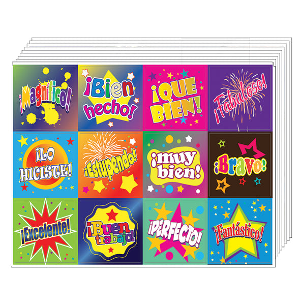 Creanoso Spanish Good Work Reward Stickers (10-Sheet Ã¢â‚¬â€œ Gift Rewards Ideas Ã¢â‚¬â€œ Awesome Sticker Set