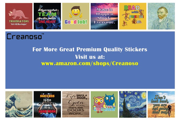 Creanoso Affirmation Stickers - Positive Encouragement (10-Sheet) - Assorted Designs for Children - Classroom Reward Incentives for Students - Stocking Stuffers Party Favors & Giveaways