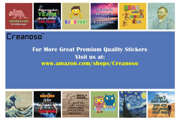 Creanoso Motivational Stickers for Kids - Owl (20-Sheet) - Stocking Stuffers Premium Quality Gifts for Children, Teens, & Adults - Corporate Giveaways & Party Favors