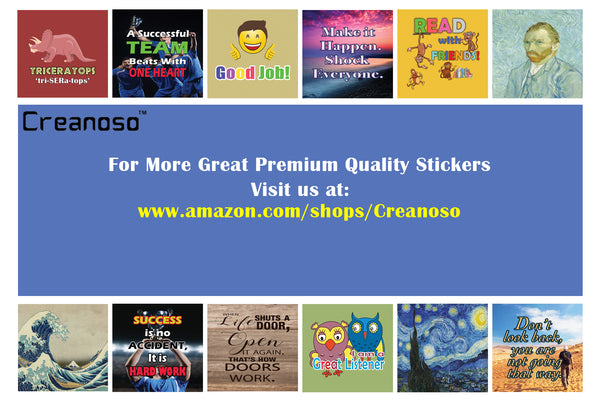 Creanoso Animal Good Reading Stickers for Kids (20-Sheet) Ã¢â‚¬â€œ Unique Stocking Stuffers Gifts for Boys and Girls Ã¢â‚¬â€œ Cool Wall Art Decal Decoration Stickers Note Cards Ã¢â‚¬â€œ Inspiring Teaching Rewards for Kids