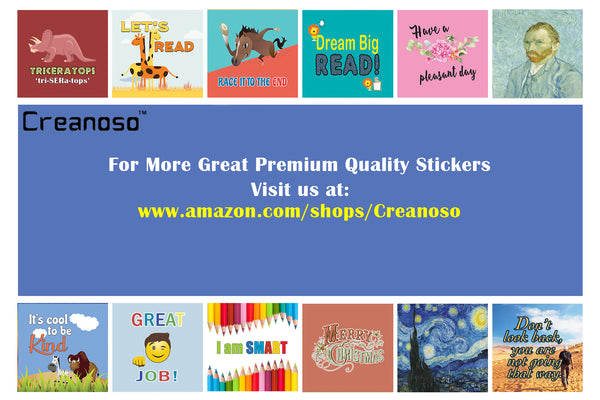 Creanoso Silly Funny Puns Stickers (10-Sheet) Ã¢â‚¬â€œ Total 120 pcs (10 X 12pcs) Individual Small Size 2.1 x 2. Inches , Waterproof, Unique Personalized Themes Designs, Any Flat Surface DIY Decoration Art Decal for Boys & Girls, Children, Teens