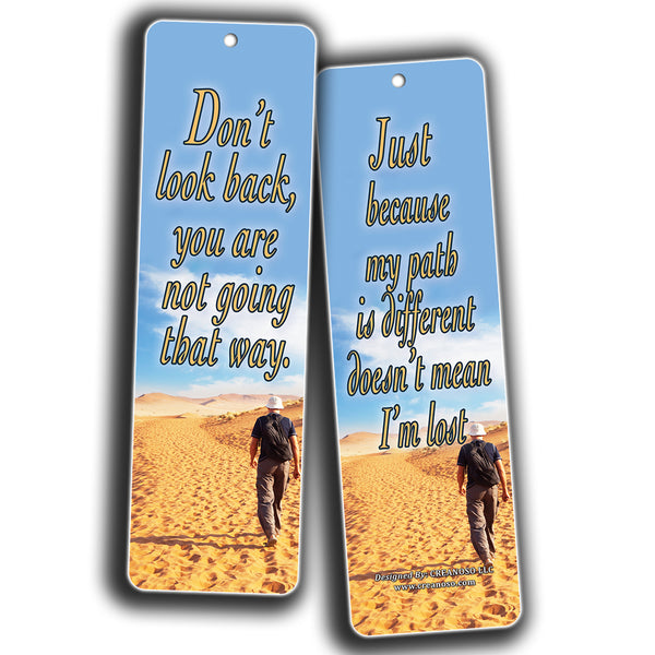 Creanoso Success Inspirational Quotes Bookmarks (60-Pack)- Never Give Up Cards Bookmarker - Positive Wisdom Motivational Sayings Gifts for Men Women Adults Teens Kids Boys Girls Entrepreneur Office