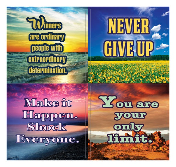 Creanoso Inspirational Vibe Quotes Positive Stickers (10-Sheet) Ã¢â‚¬â