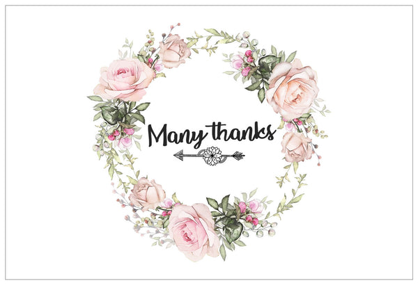 Creanoso Thank You Cards Ã¢â‚¬â€œ Floral Theme Design (12-Pack) Ã¢â‚¬â€œ Elegant Floral Design Thank You Cards