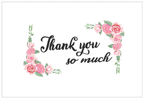 Creanoso Assorted Thank You Cards Pack (30-Pack) Ã¢â‚¬â€œ Bulk Cardstock Floral Themed Card Set