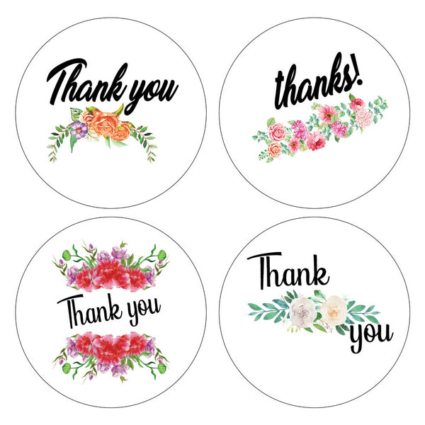 Creanoso Floral Thank You Stickers (10-Sheet) Ã¢â‚¬â€œ Elegant Design Wall Stickies Ã¢â‚¬â€œ Bulk Note Set