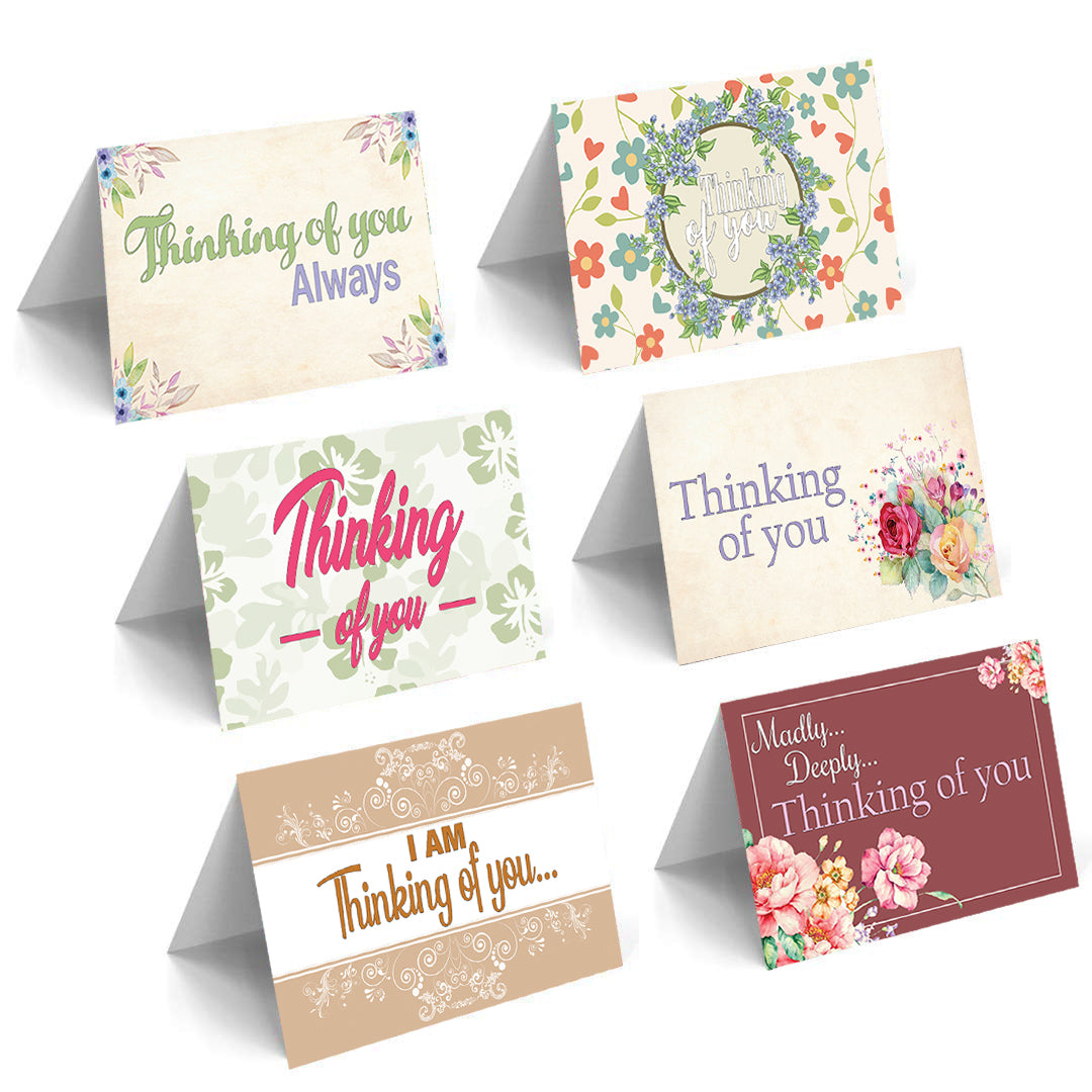 Creanoso Assorted Greeting Cards Ã¢â‚¬â€œ Thinking of You Card Pack - Card Stock Flip Style Card Set