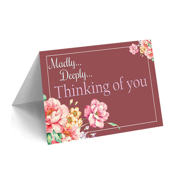Creanoso Assorted Greeting Cards Ã¢â‚¬â€œ Thinking of You Card Pack - Card Stock Flip Style Card Set