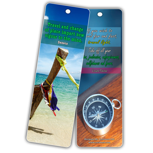 Creanoso Inspirational Saying Quotes Travel Bookmarks (12-Pack) ÃƒÂ¢Ã¢â€šÂ¬Ã¢â‚¬Å“ Great Gift Ideas Collection