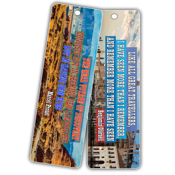 Creanoso Inspiring Travelling Quotes Travel Bookmarks (30-Pack) ÃƒÂ¢Ã¢â€šÂ¬Ã¢â‚¬Å“ Inspirational Travel Sayings