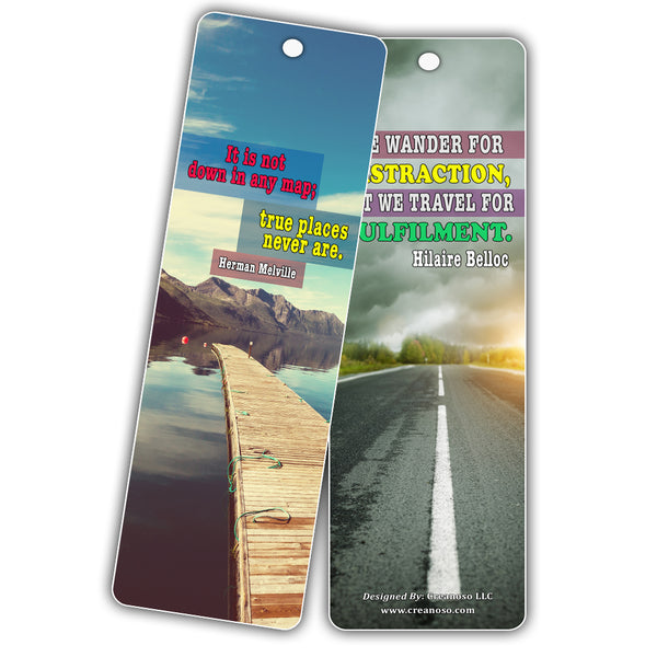 Creanoso Inspirational Saying Quotes Travel Bookmarks (12-Pack) ÃƒÂ¢Ã¢â€šÂ¬Ã¢â‚¬Å“ Great Gift Ideas Collection