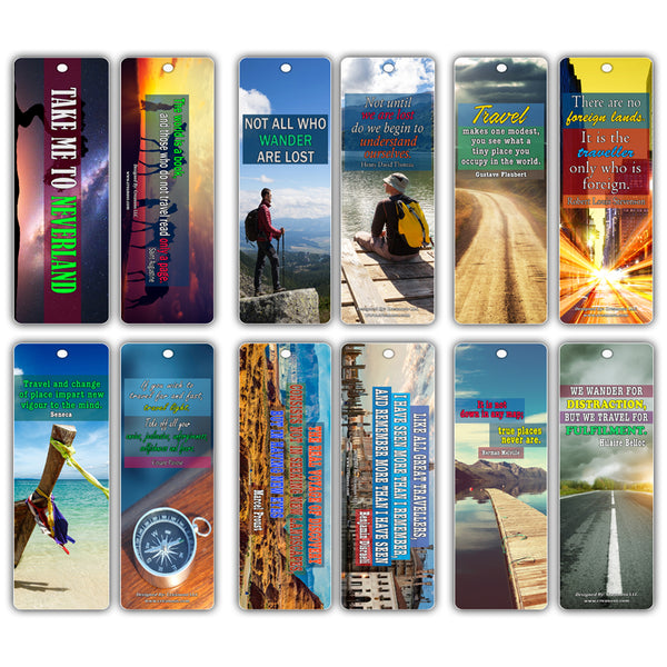 Creanoso Inspirational Saying Quotes Travel Bookmarks (12-Pack) ÃƒÂ¢Ã¢â€šÂ¬Ã¢â‚¬Å“ Great Gift Ideas Collection