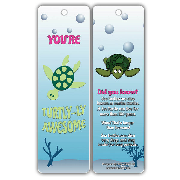Creanoso Under the Sea Bookmark Cards ÃƒÂ¢Ã¢â€šÂ¬Ã¢â‚¬Å“ Fun Facts Underwater Creatures Learning Cards for Kids