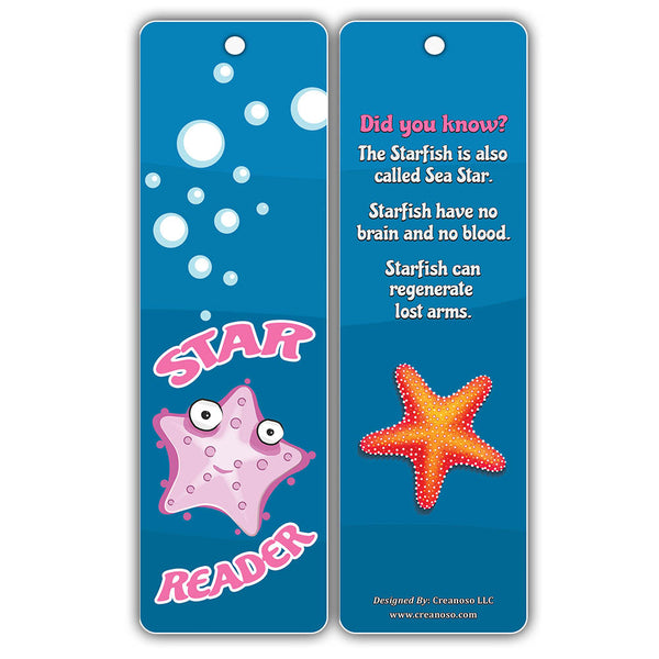 Creanoso Under the Sea Bookmark Cards ÃƒÂ¢Ã¢â€šÂ¬Ã¢â‚¬Å“ Fun Facts Underwater Creatures Learning Cards for Kids
