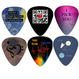 Creanoso Unique Guitar Picks - I Love You Valentines Sweet Heart I Pick You Cool Collectible