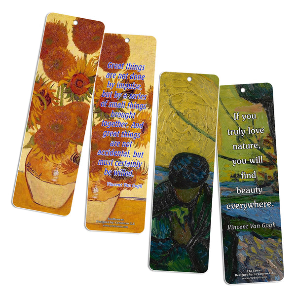 Creanoso Van Gogh Quotes Bookmarks  ÃƒÂ¢Ã¢â€šÂ¬Ã¢â‚¬Å“ Premium Gift Set ÃƒÂ¢Ã¢â€šÂ¬Ã¢â‚¬Å“ Inspiring Classical Art Sayings Set