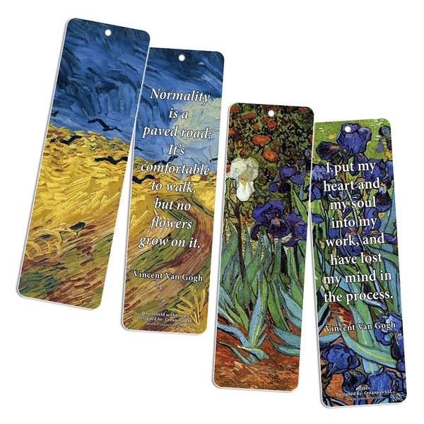 Creanoso Van Gogh Quotes Bookmarks  ÃƒÂ¢Ã¢â€šÂ¬Ã¢â‚¬Å“ Premium Gift Set ÃƒÂ¢Ã¢â€šÂ¬Ã¢â‚¬Å“ Inspiring Classical Art Sayings Set