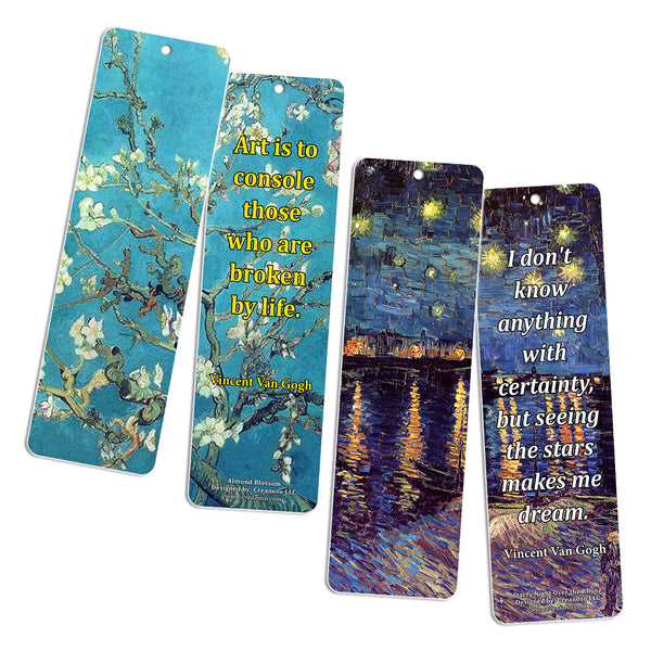 Creanoso Van Gogh Quotes Bookmarks  ÃƒÂ¢Ã¢â€šÂ¬Ã¢â‚¬Å“ Premium Gift Set ÃƒÂ¢Ã¢â€šÂ¬Ã¢â‚¬Å“ Inspiring Classical Art Sayings Set