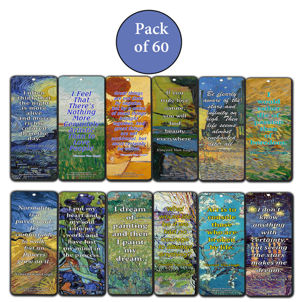 Creanoso Van Gogh Quotes Bookmarks  ÃƒÂ¢Ã¢â€šÂ¬Ã¢â‚¬Å“ Premium Gift Set ÃƒÂ¢Ã¢â€šÂ¬Ã¢â‚¬Å“ Inspiring Classical Art Sayings Set