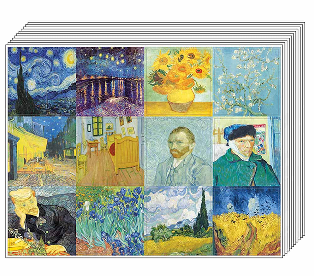 Creanoso Van Gogh Famous Paintings Decor Stickers Ã¢â‚¬â€œ Artistic Inspiring Wall Stickers