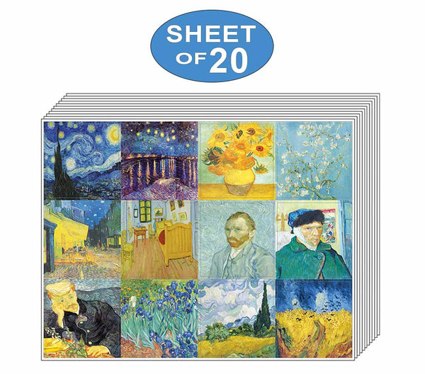 Creanoso Van Gogh Famous Paintings Decor Stickers Ã¢â‚¬â€œ Artistic Inspiring Wall Stickers