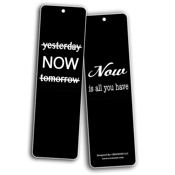 Creanoso Inspirational Quotes Bookmarks Cards (12-Pack) - Wisdom Sayings - Encouragement Stocking Stuffers Gifts for Men Women Adults Teens Kids Entrepreneur Seminar Bookmarker Pack
